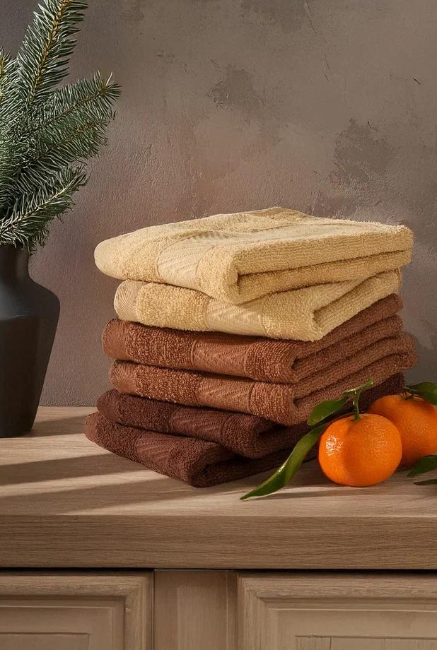 Набор из 6-ти кухонных махровых полотенец Сафари 40х60