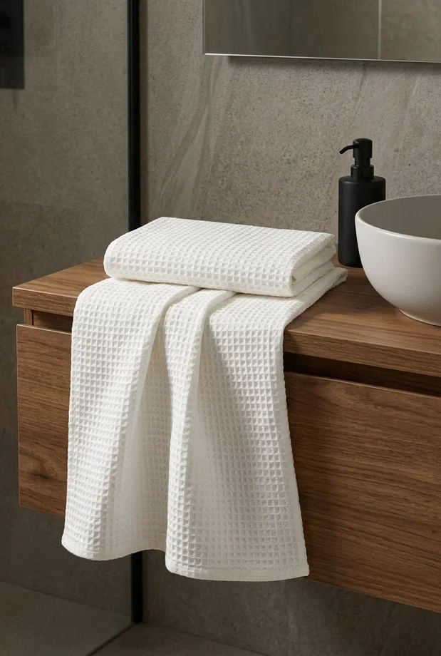 Полотенце вафельное однотонное "СПА" 75х150