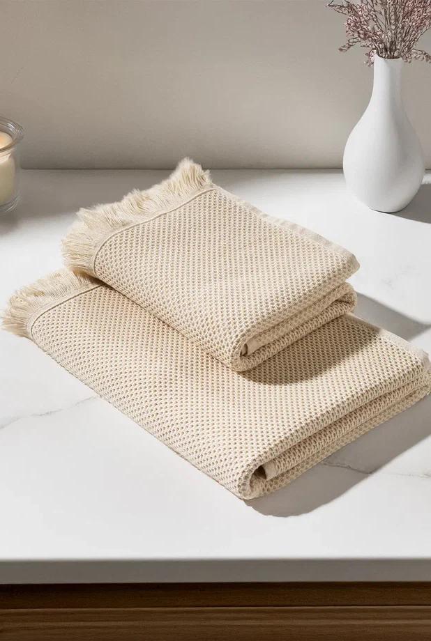 Набор из 2х вафельных полотенец Соты (50х90/70х130)