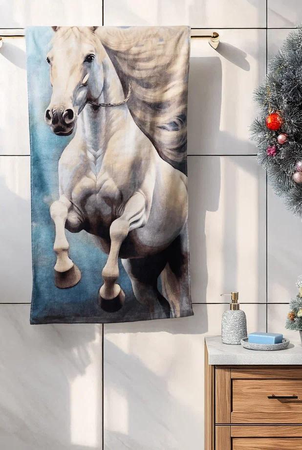 Полотенце махровое Лошадка 50х100