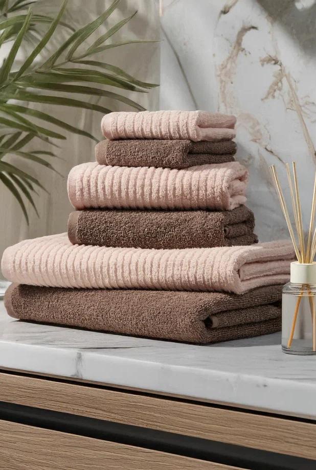 Комплект махровых полотенец из 6 штук "Романс"