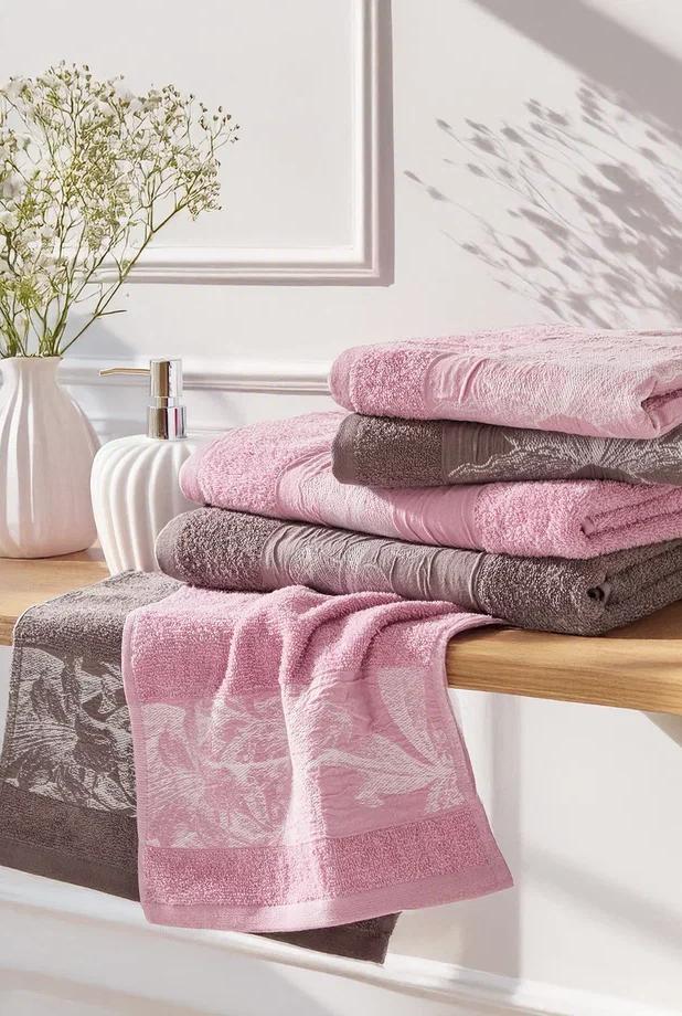 Набор из 6-ти махровых полотенец Цветы