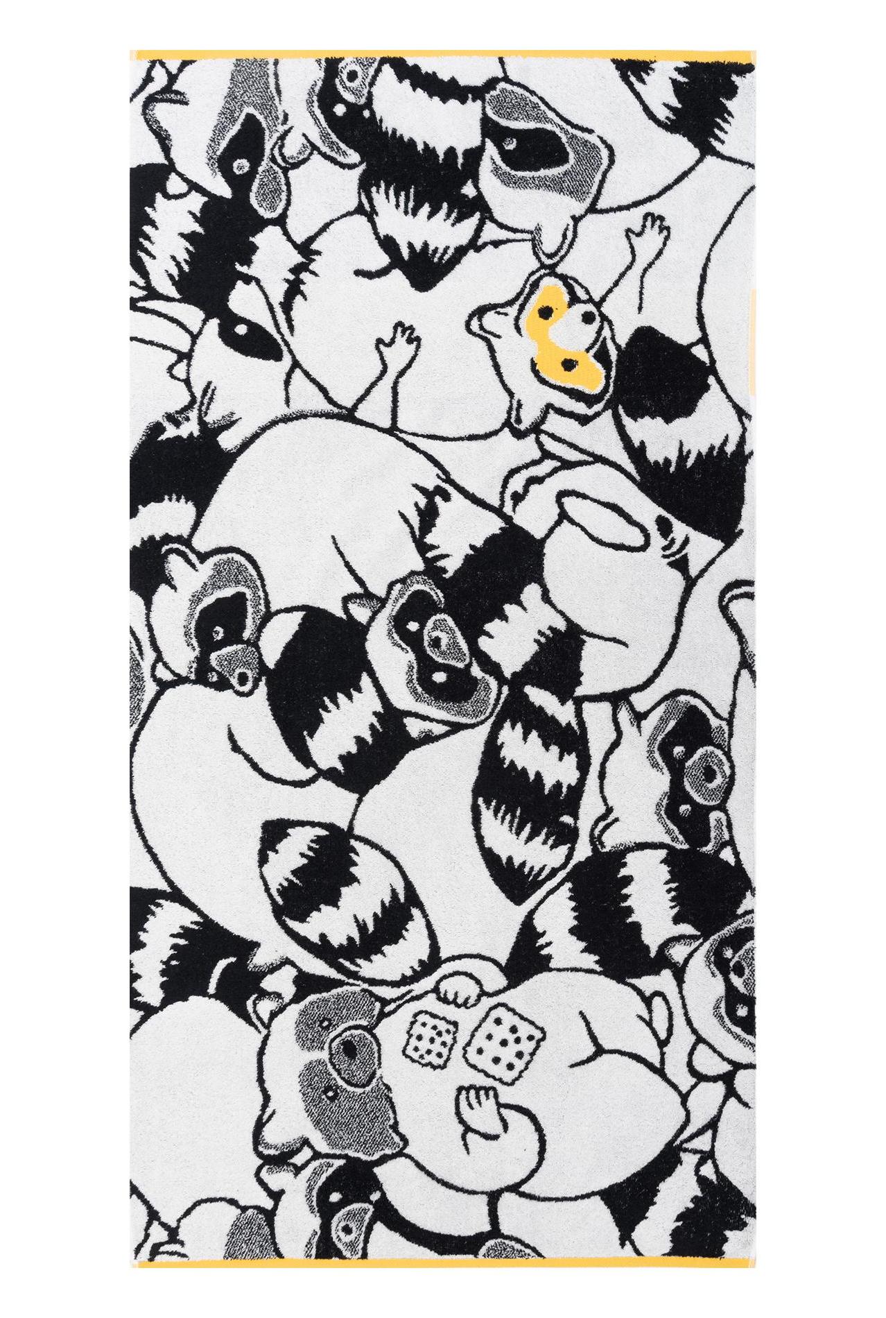 Полотенце махровое "Raccoons" (Рэкунс) Белый/50*90