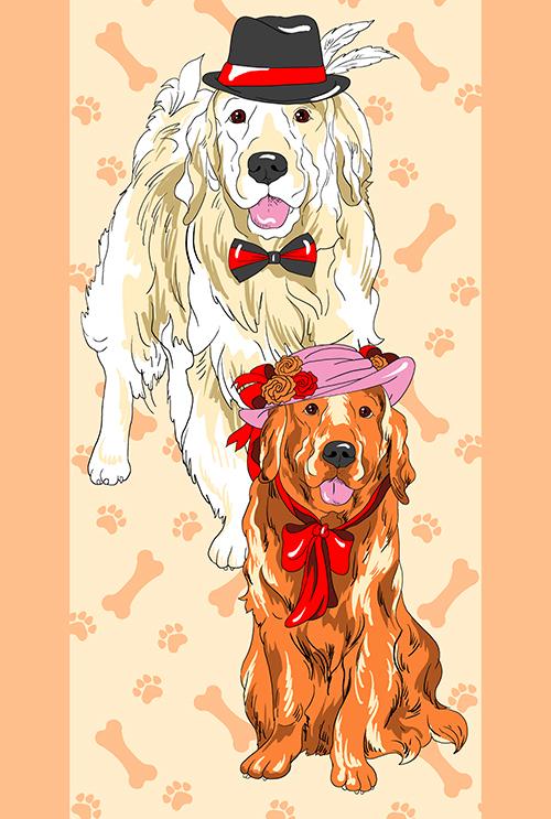 Полотенце махровое Собачки (дело в шляпе)  25х50