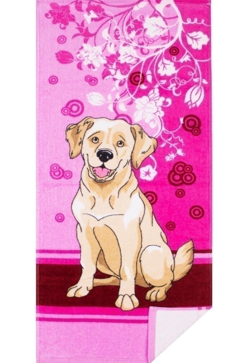 Полотенце махровое Собачки (Лабрадор)  25х50