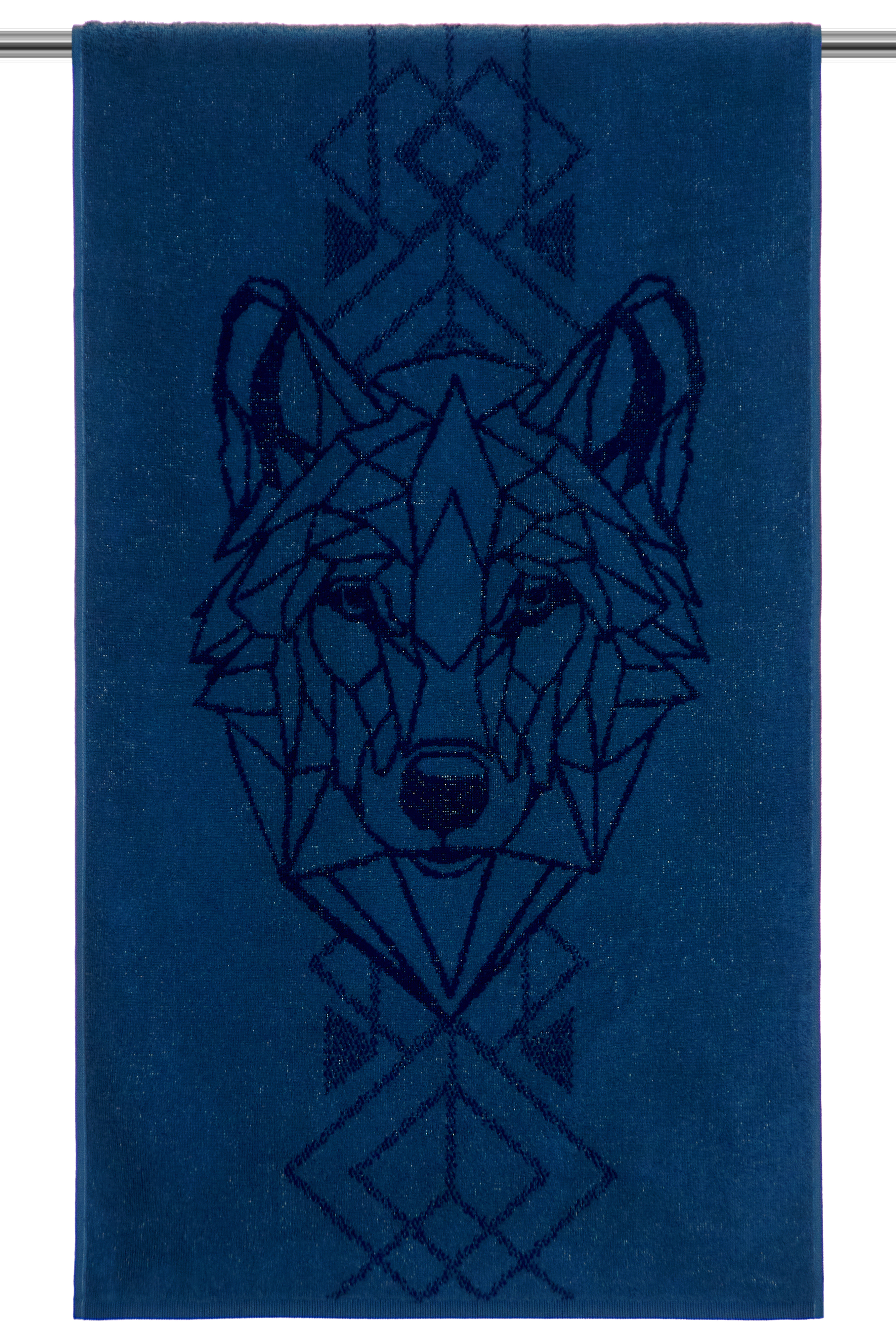 Полотенце махровое "Wolf" Синий/50*90
